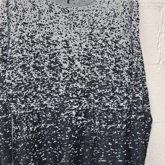 Alison Andrews Womens Sweater Dress Size 1X Metallic Ombre Glam Event Silver - Picture 2 of 11